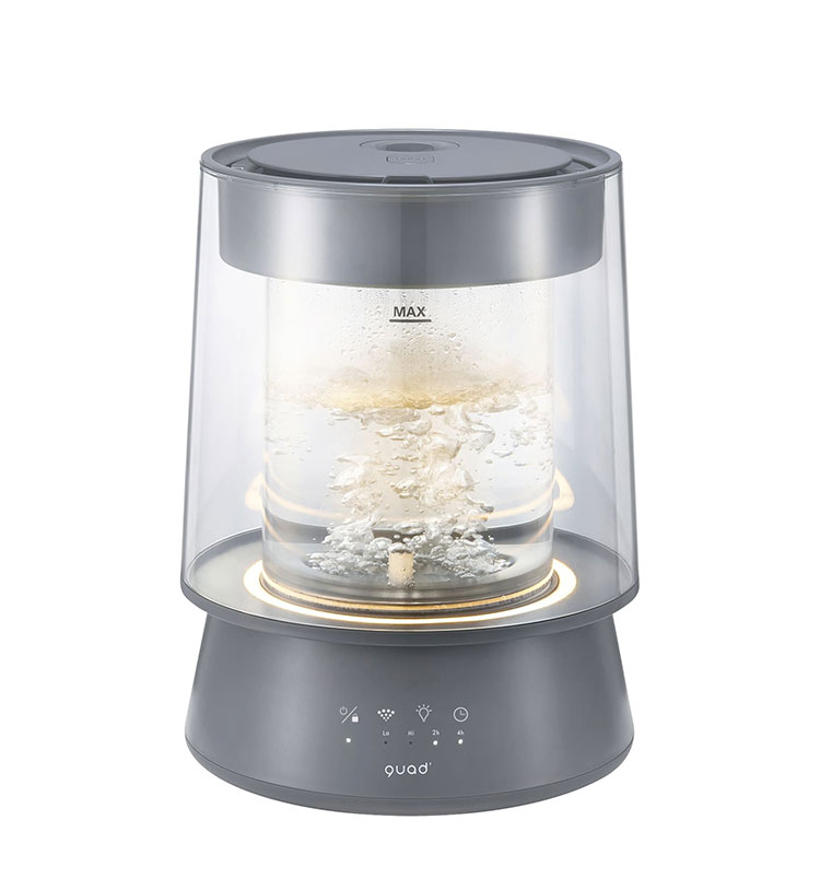 QUADS クワッズ ガラススチーム式加湿器 GLASS 2.6L ポット型 QS649