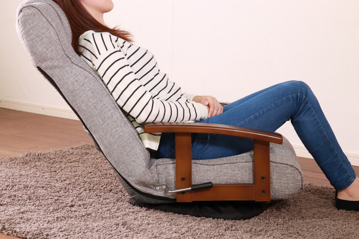 回転座椅子 幅57 奥行67 高さ75 回転ヘッドリクライニング