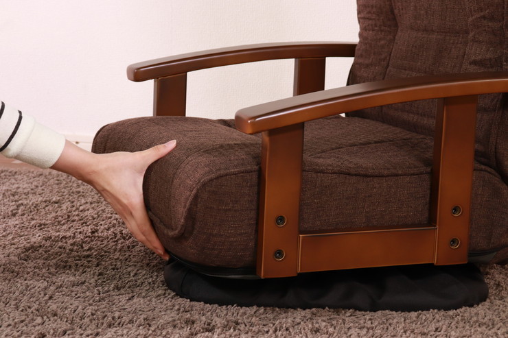 回転座椅子 幅57 奥行67 高さ75 回転ヘッドリクライニング