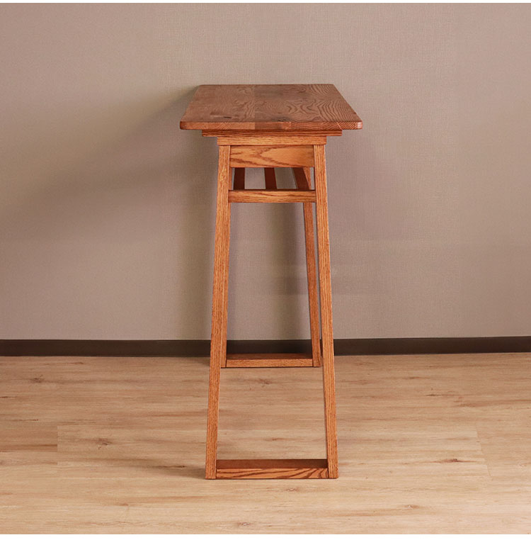 カウンターテーブル 単品 幅115cm 木製 レッドオーク 天然木 無垢 天板