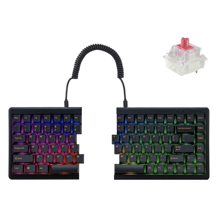 MISTEL BAROCCO MD770 RGB 茶軸 英語配列 左右分離型 Barocco Mistel MD770 RGB 英語配列/茶軸 左右分離型 有線式