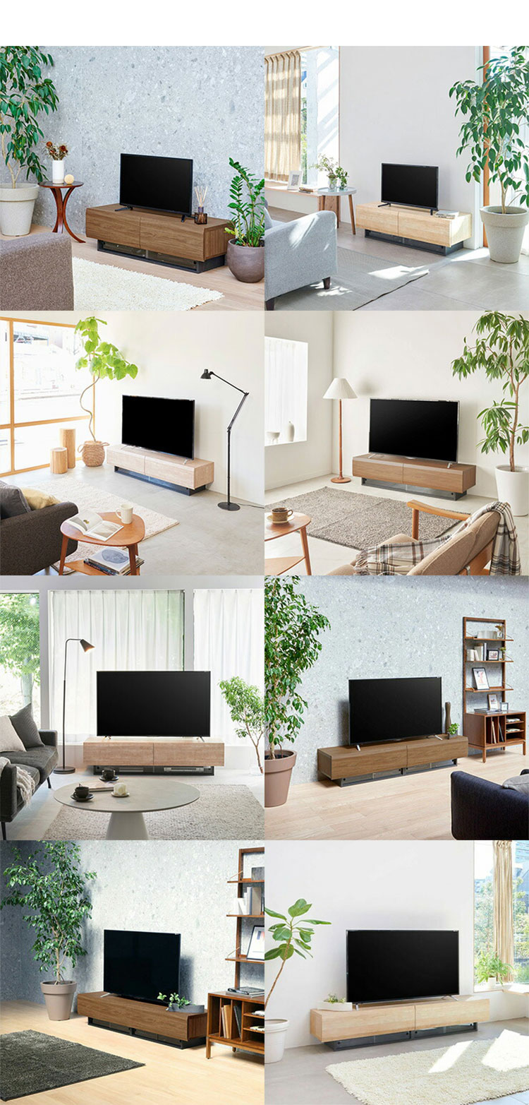 テレビ台 幅120cm 高さ36cm ナチュラルブラウン 50V型対応 木質感の