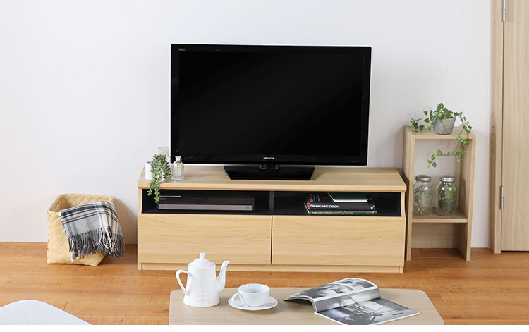 テレビ台 幅119cm 高さ40cm ナチュラルブラウン 50V型対応 シンプル