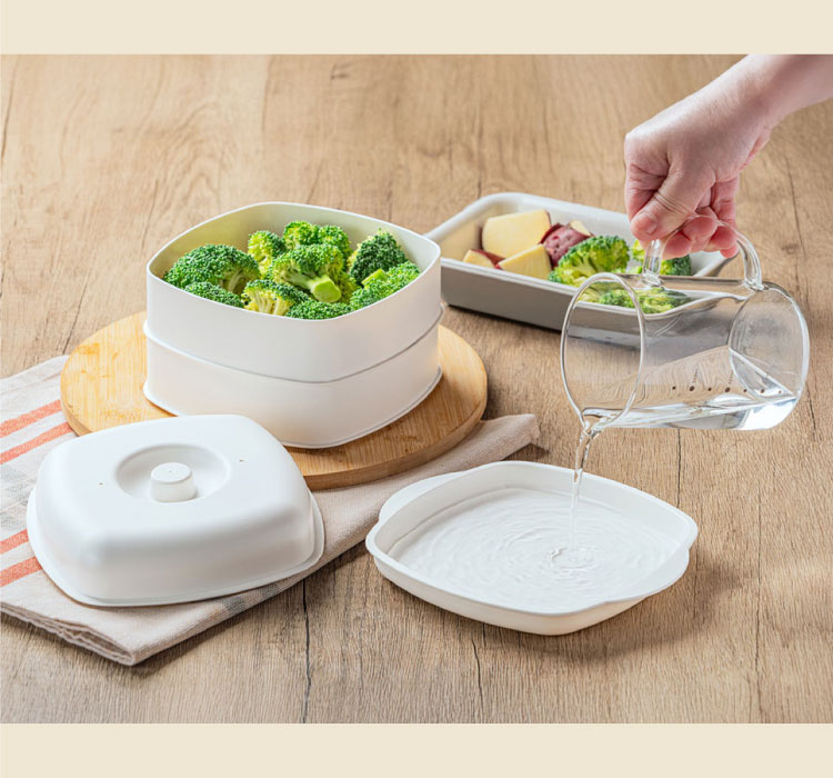日本製 レンジで簡単 せいろ2段セット 2品同時調理 蒸し器 電子レンジ