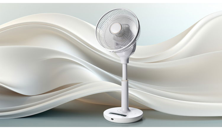 音声操作 DCリビングファン 扇風機 サーキュレーター 5枚羽根 DC