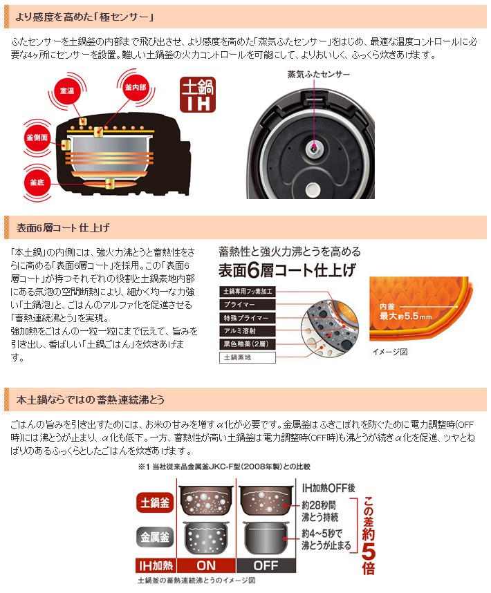 タイガー魔法瓶 土鍋IH炊飯器 8合炊き JKN-R151-KU アーバンブラック 