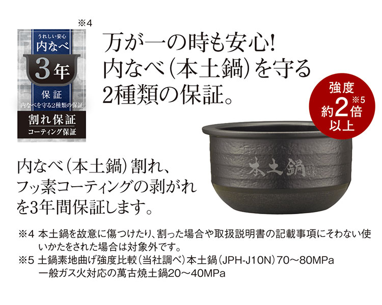 タイガー魔法瓶 土鍋圧力IHジャー炊飯器 5.5合炊き ブラック JPH