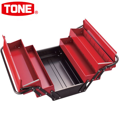TONE トネ ツールケース メタル V形3段式 410X220X220mm BX430 工具箱