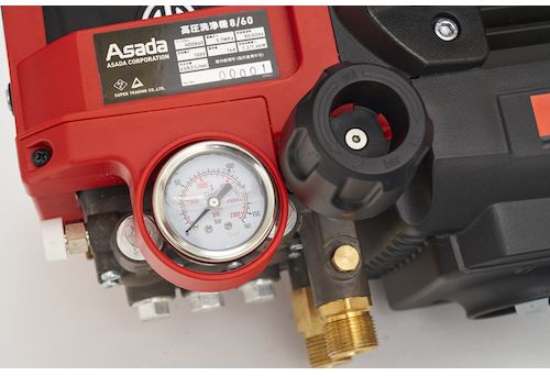 アサダ 高圧洗浄機 8/60P 清掃用品 HD0860P 高圧ホース1/4インチ×9.5m