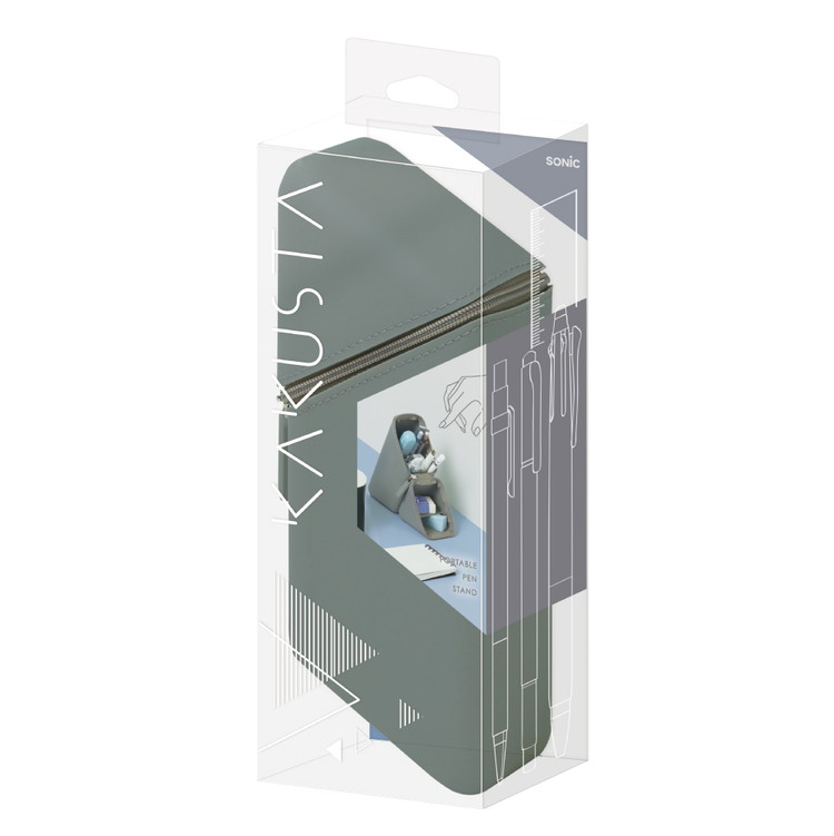 ソニック カクスタ ポータブルペン立て グレー FD-8244-GL 文具 文房具