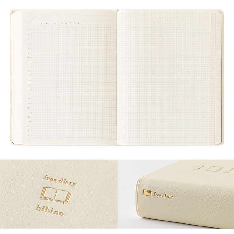雑記帳☆手帳☆自由帳☆第2弾②-6 hibino A6 フリーダイアリー 383日分 2026 midori 日記帳 1日2ページ