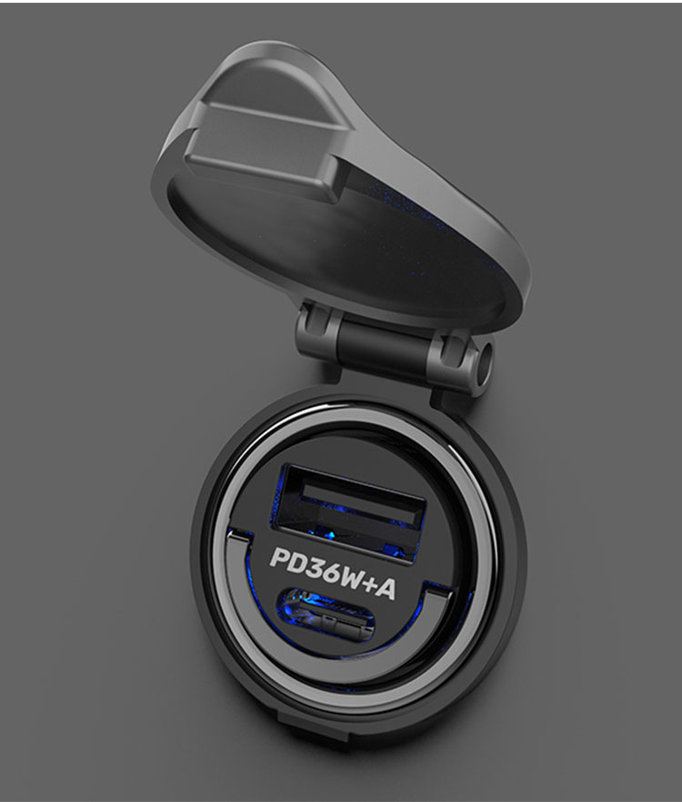 カシムラ 自動車DCソケット用USB電源 2ポート USB-A・Type-C USB PD