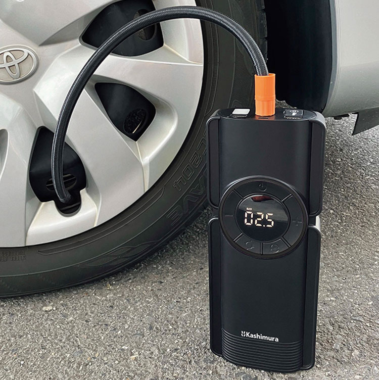 カシムラ 1台2役 電動コンプレッサー付き ジャンプスターター 8000mAh