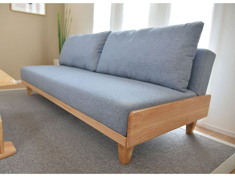 ソファベッド 天然木使用 リモーネ セパレート式リクライニングを採用