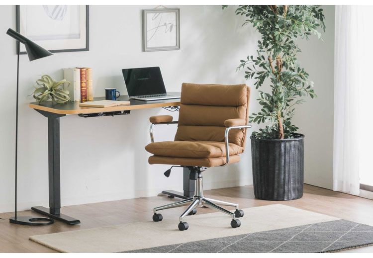 デスクチェア 昇降式 リクライニング キャスター付き オフィスチェア