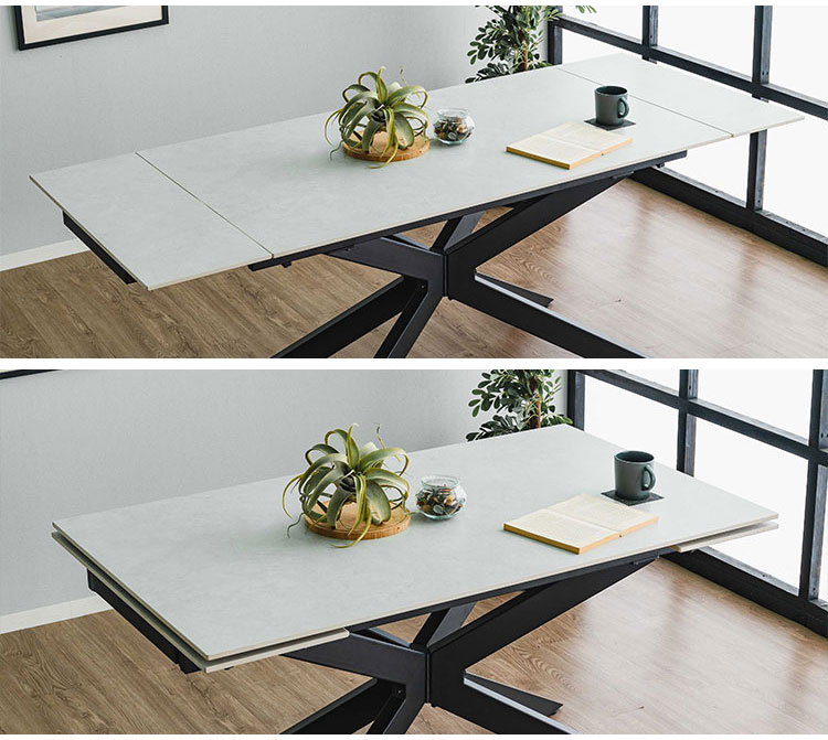 伸長式 ダイニングテーブル セラミック エクステンション 幅160~220