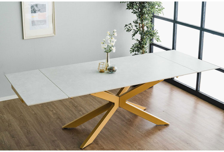 伸長式 ダイニングテーブル セラミック エクステンション 幅160~240