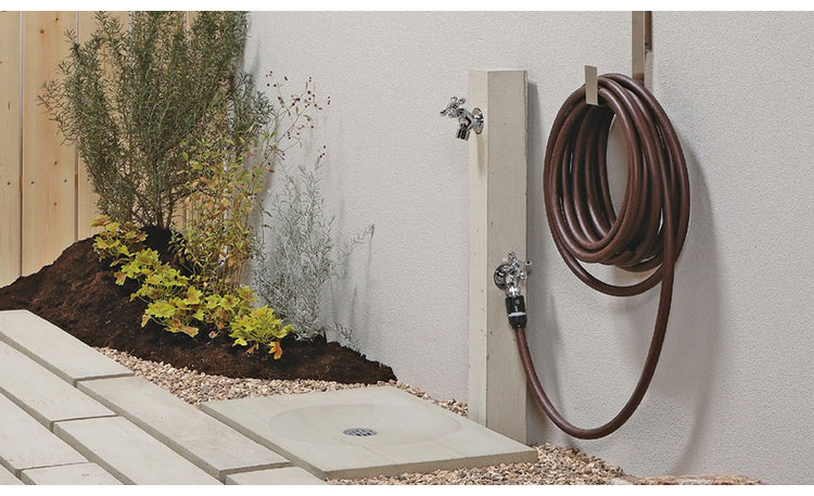 ユニソン シダーパン バーントブラック 水受け 立水栓 水受け