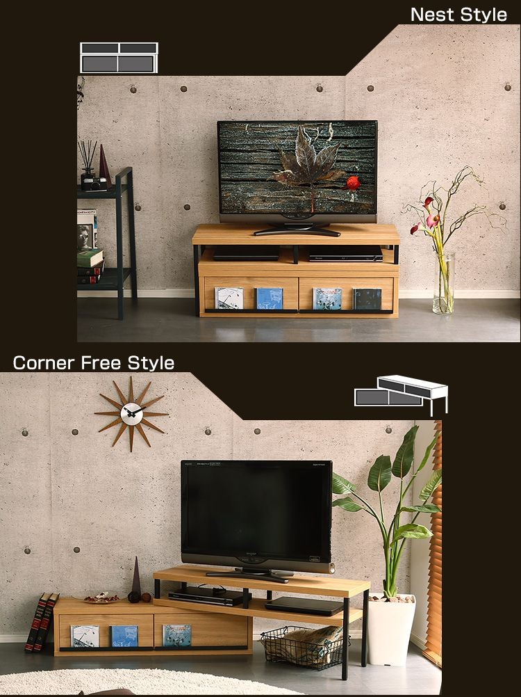 完成品 ヴィンテージ 伸縮式 テレビ台 ZEZEL ジゼル テレビ