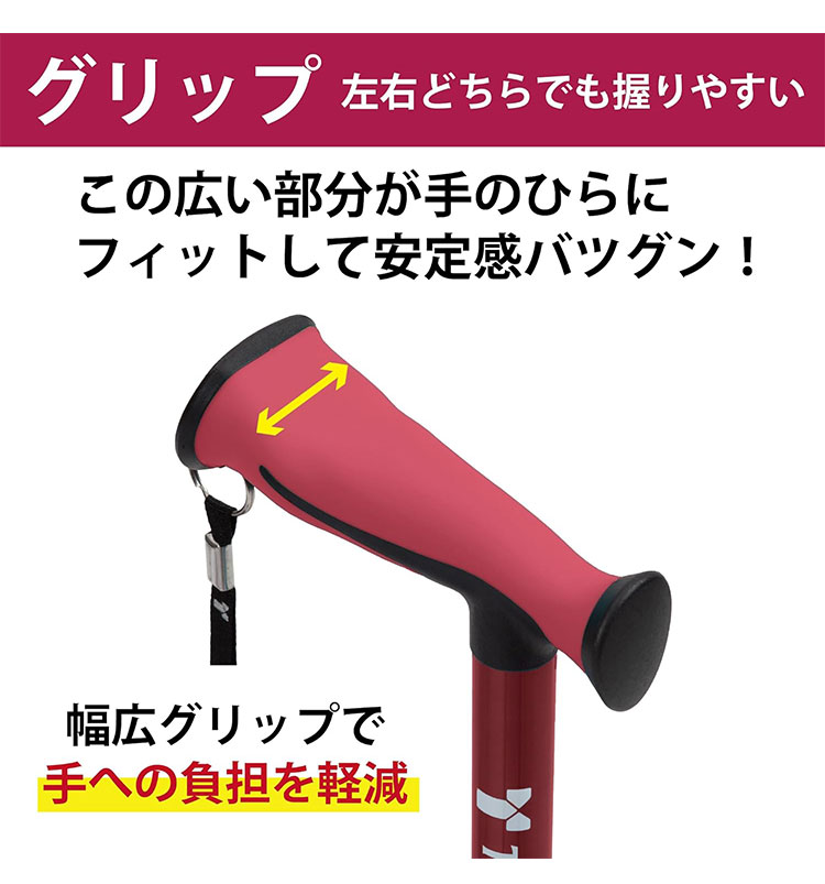 法人限定 竹虎 バンブーステッキワイド多点杖/ブラック/- ブラック