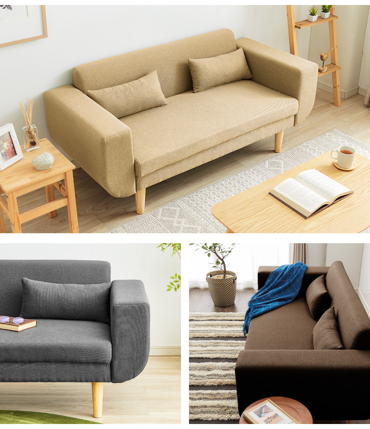 ソファ 2.5人掛け 2人掛け 完成品 コンパクト 幅150cm ファブリック 布 