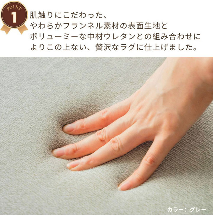 ラグ 厚手 超極厚 ラグマット クッションラグ 180×180cm ルーム