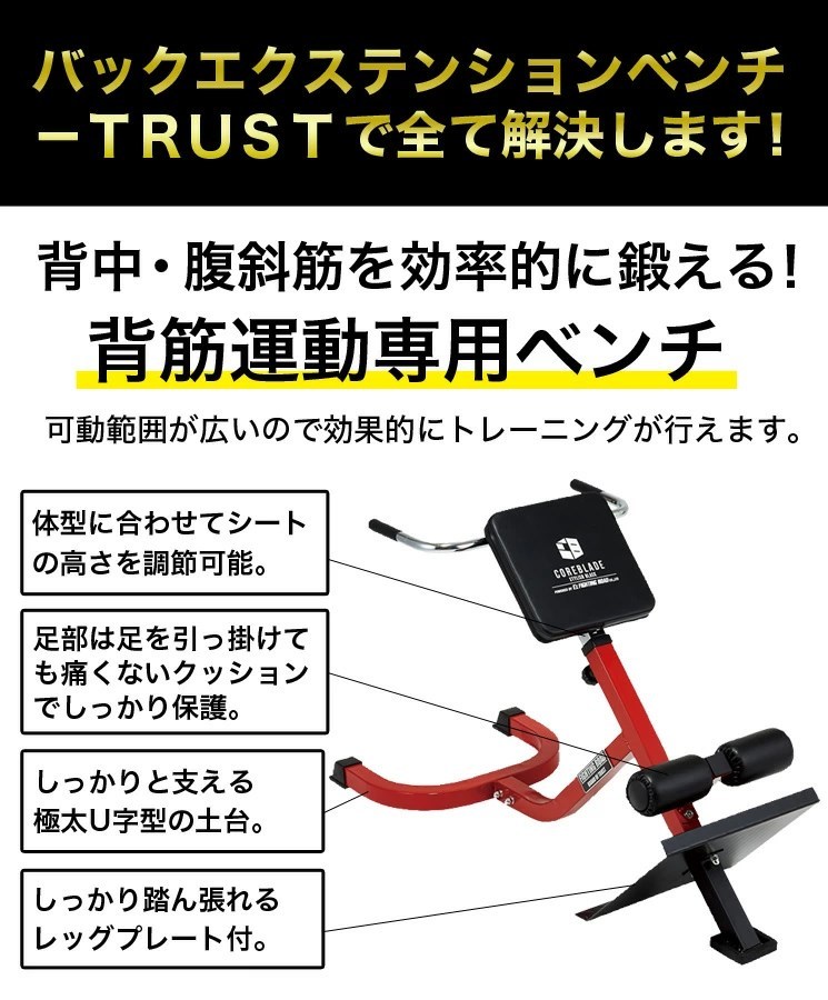 ファイティングロード バックエクステンションベンチ TRUST メーカー1年保証付き サイドベンド 筋トレ ホームジム ジム 自宅 トレーニング  トレーニング器具 : xl-fr20sha030 : リコメン堂スポーツ館 - 通販 - Yahoo!ショッピング