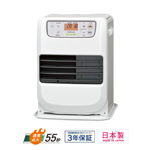 コロナ 石油ファンヒーター FH-M2521Y W マットホワイト 7畳 mini ...