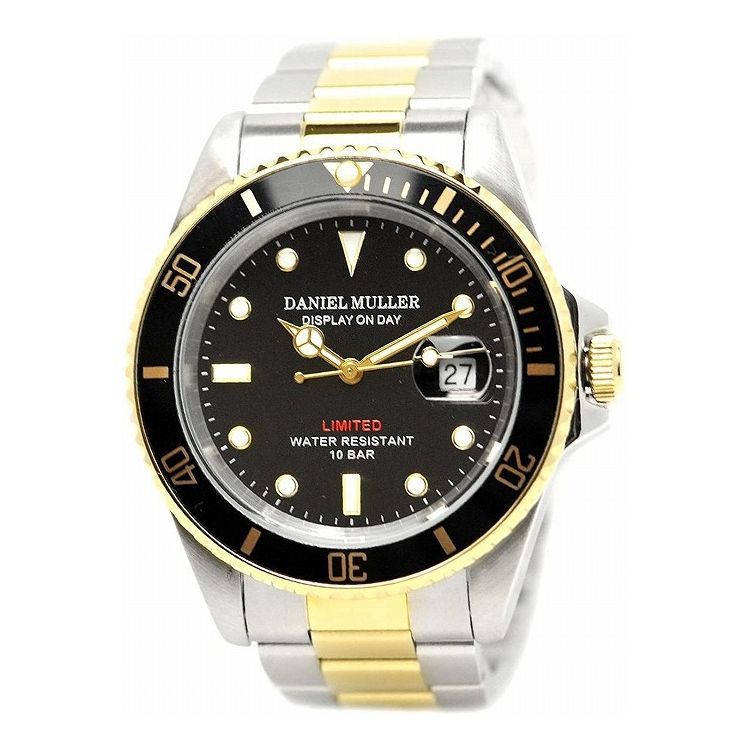 ダニエル・ミューラー DANIEL MULLER 腕時計 DM-2018BK ブラック