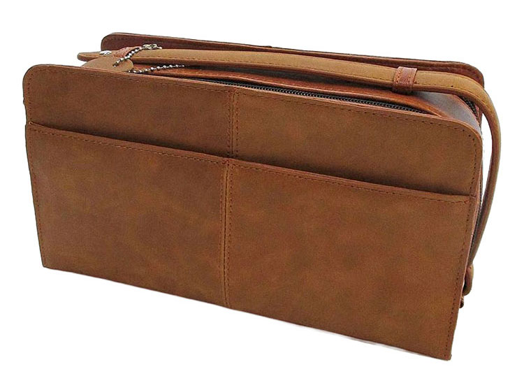 Maturi マトゥーリ ヴィンテージ 本革 ダブルファスナー ボックス型 セカンドバッグ MT-33 CAMEL キャメル【送料無料】 Maturi マトゥーリ ヴィンテージ 本革 ダブルファスナー ボックス型