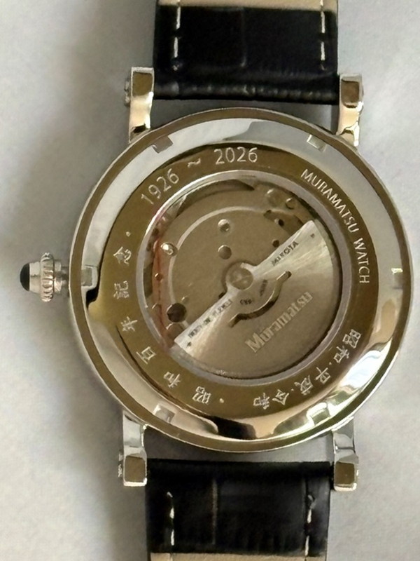未使用品！ ☆銀座村松時計店☆ 純銀製 レディース腕時計 限定品 レディース腕時計 菊の御紋章 天皇陛下五爪龍 純銀腕時計 御即位（平成