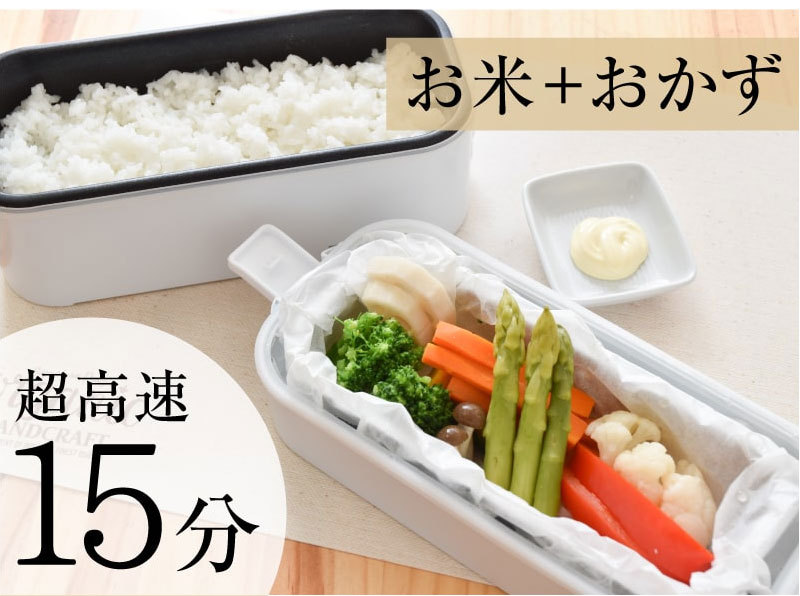 サンコー おひとりさま用超高速弁当箱炊飯器2段 TKFCLDRC お弁当 弁当