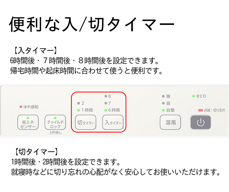 ダイニチ EF-P1200H-W セラミックファンヒーター 日本製 木造3畳