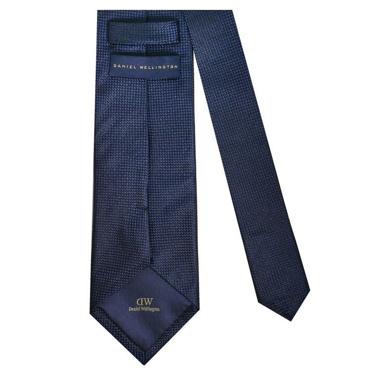 ダニエルウェリントン ネクタイ&タイバー&チーフ 3点セットNAVY