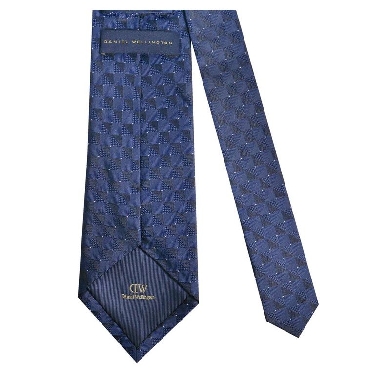 ダニエルウェリントン ネクタイ&タイバー&カフス 3点セットNAVY