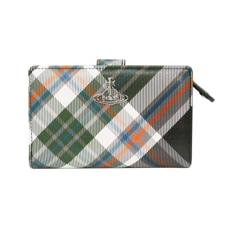 ヴィヴィアンウエストウッド 財布 Vivienne Westwood DERBY 51080028-S0012-PF 二つ折り財布 BIOGREEN SAFFIANO PRINTED3 O102 DERBY TARTAN GREEN(代引不可)【送料無料】 ヴィヴィアンウエストウッド 財布 Vivienne Westwood DERBY 51080028
