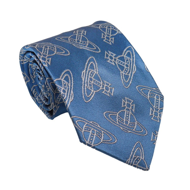 新品未使用 Vivienne Westwood シルクネクタイ ブルー 水色 Vivienne Westwood ヴィヴィアンウエストウッド ネクタイ ブルー