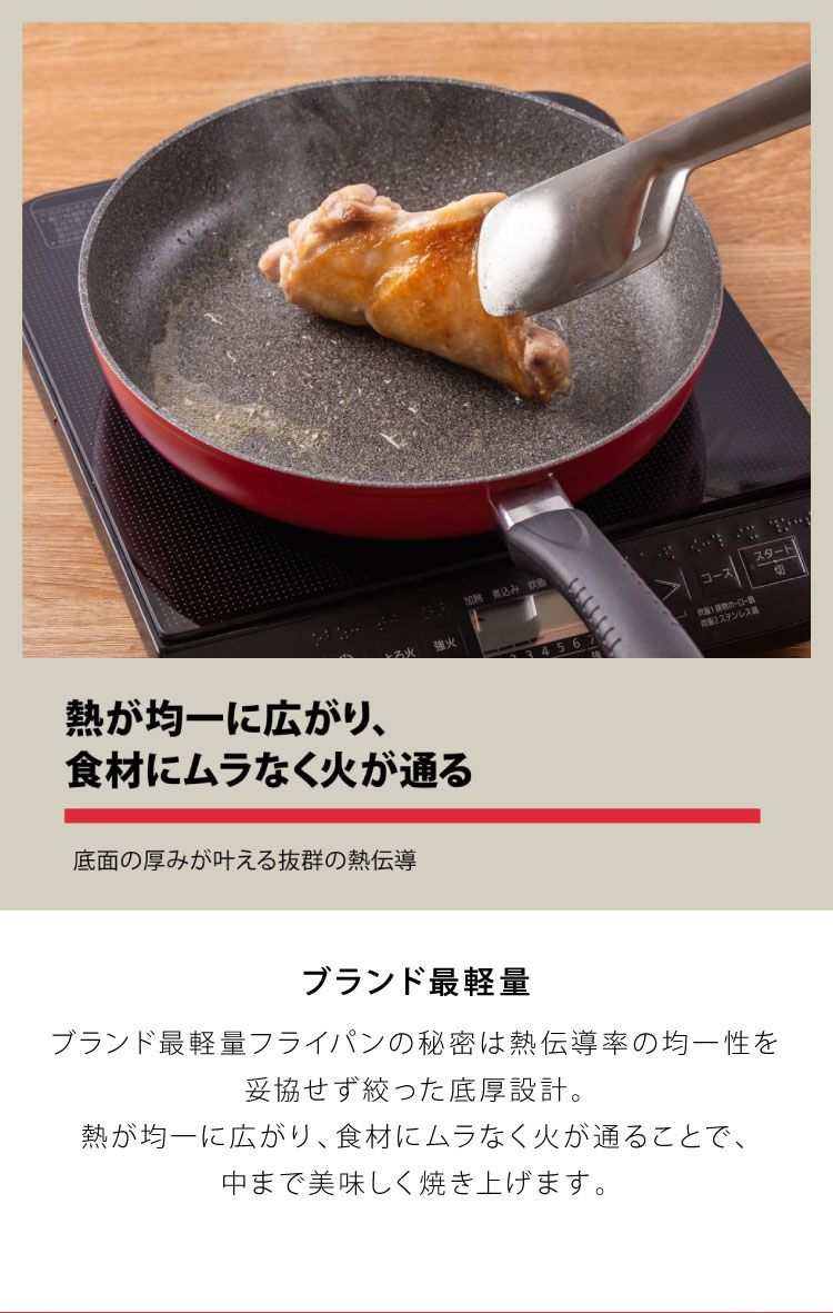 バッラリーニ モンテロッソ フライパン 26cm イタリア製 ガス火 バッラリーニ モンテロッソ フライパン 26cm イタリア製 ガス火