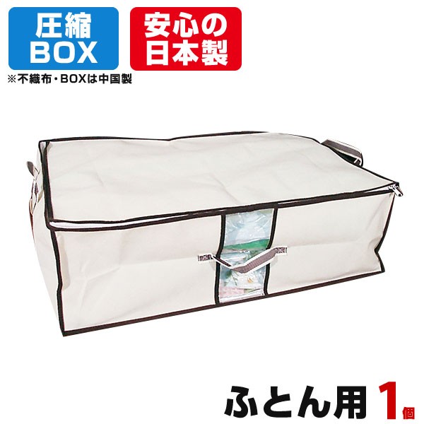 圧縮BOX ふとん用 (1セット) 日本製 品質保証書付 布団圧縮 布団圧縮ボックス ボックス 圧縮袋 ふとん圧縮袋 押入れ収納 ふとん収納 布団収納袋  :zi-bfl-02n:リコメン堂ホームライフ館 通販 