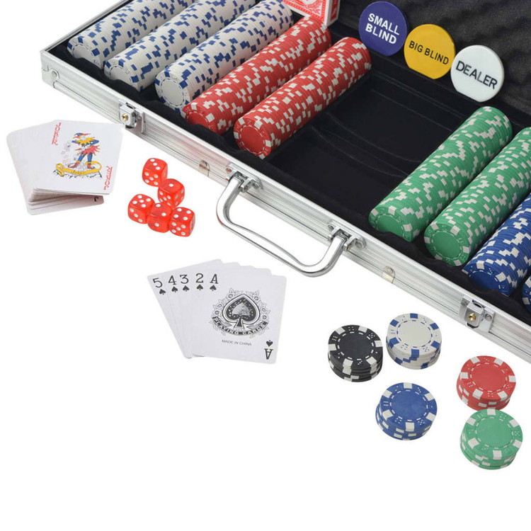 vidaXL ポーカーセット チップ500枚 アルミおもちゃ ゲームゲーム