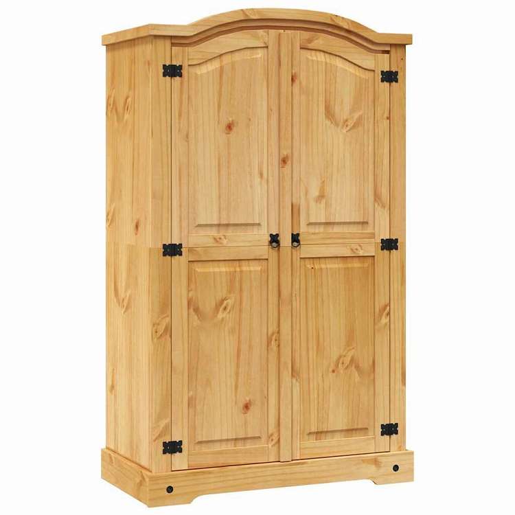 メキシコ産の素朴なパイン材の家具セット - ¥120,000 (静岡伊東) vidaXL 洋服ダンス ドア2枚 メキシコ産パインウッド コロナシリーズ