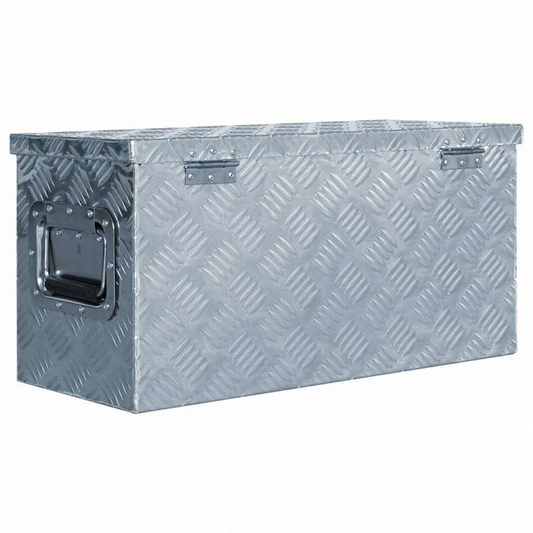 vidaXL アルミボックス 61.5x26.5x30cm シルバーハードウェア ハード