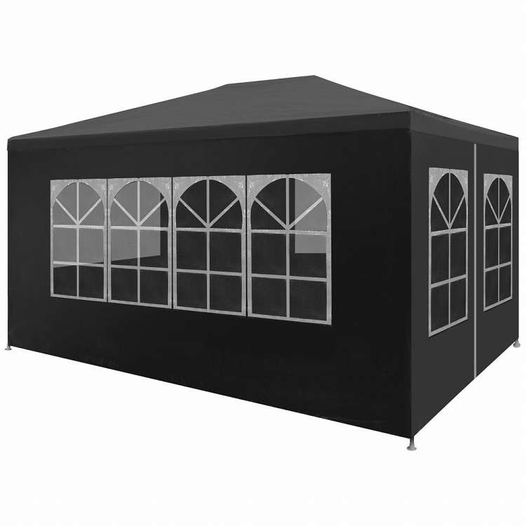 vidaXL パーティーテント 3x4 m アントラシートホーム&ガーデン 芝&ガーデン アウトドアリビング アウトドアストラクチャー キャノピー・ガゼボ(代引不可)【送料無料】 vidaXL パーティーテント 3x4 m アントラシートホーム ガーデン 芝