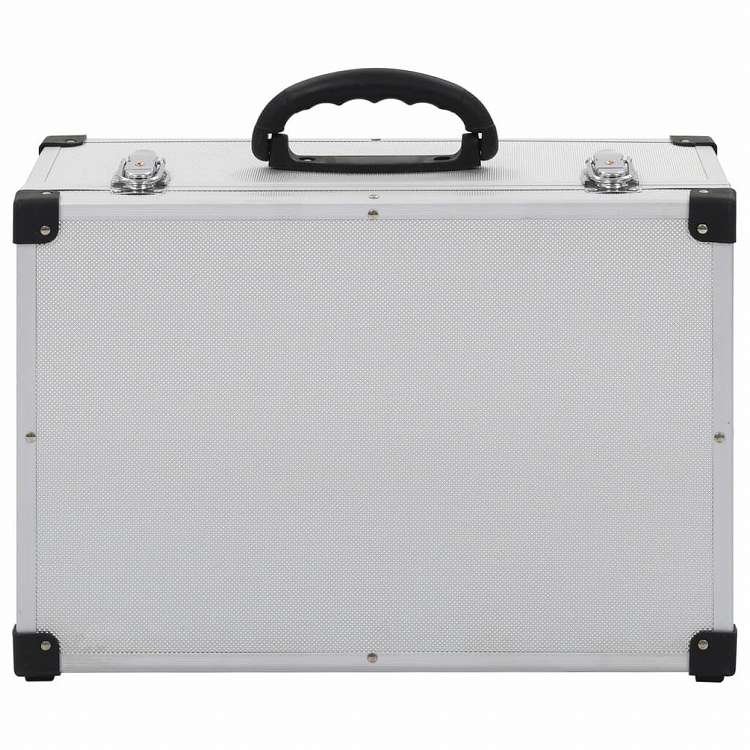 vidaXL CDケース 60枚 アルミ ABS シルバーオフィス用品 ファイル 整理