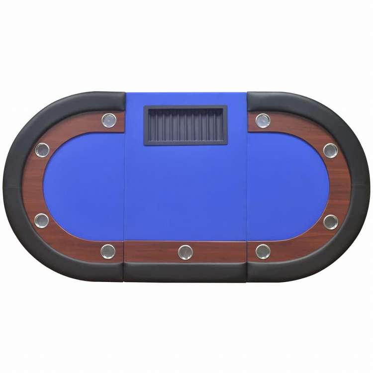 vidaXL 10人用ポーカーテーブル ディーラーエリア チップトレイ付き