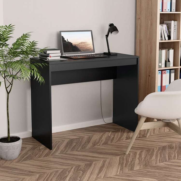 vidaXL デスク ブラック 90x40x72cm エンジニアリングウッド家具
