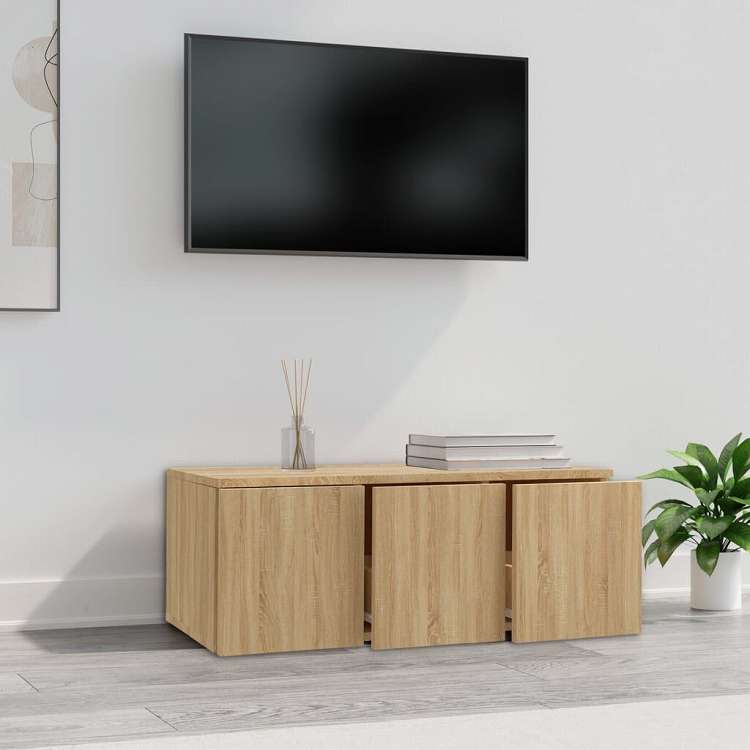 vidaXL TVキャビネット ソノマオーク 80x34x30cm エンジニアリング