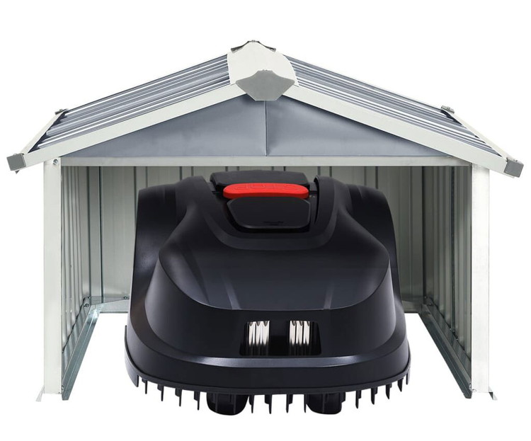 vidaXL ガーデン ロボット芝刈り機 小屋 92x97x63 cm 亜鉛メッキ鋼