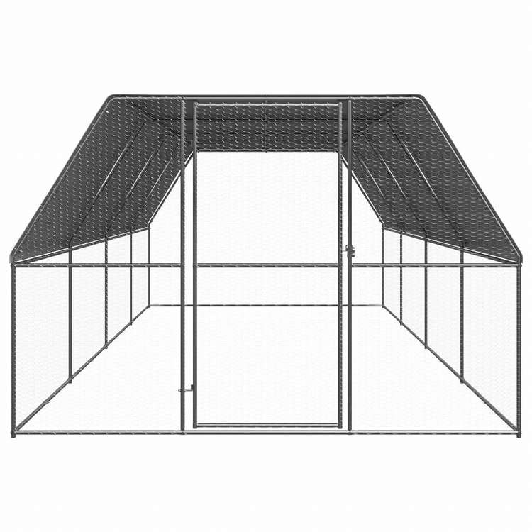 vidaXL 屋外鶏小屋 3x8x2m 亜鉛メッキ鋼製Animals Pet Supplies ペット