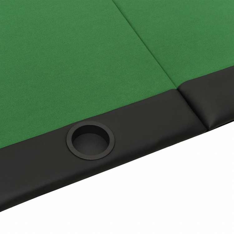 vidaXL 10人用 折りたたみ式ポーカー用テーブルトップ グリーン